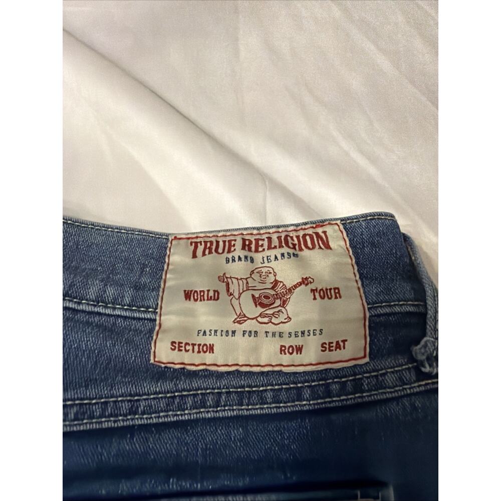 True Religion Rocco Men’s Jeans 36 Relaxed Skinny Blue Denim Flap Pocket - Picture 8 of 8